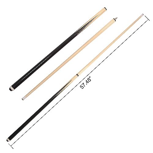 58 Inch 2-Piece Hardwood Pool Cues Set of 2 E6768