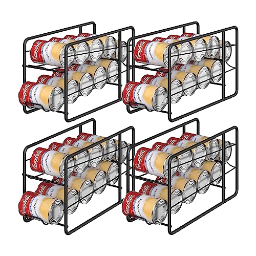 4 Pack Black Stackable Can Dispenser Rack D1668