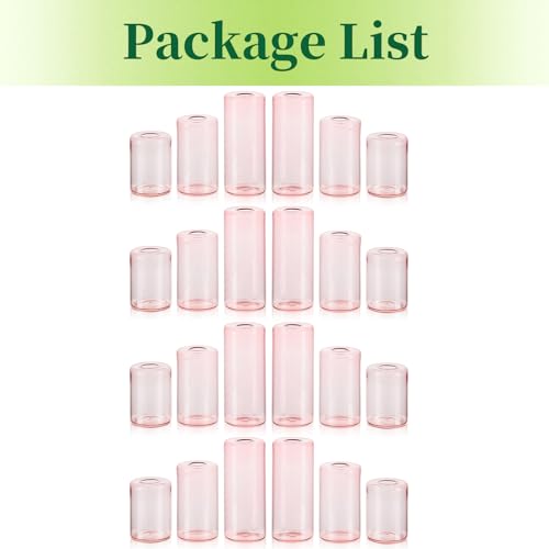 12pcs Pink Glass Bud Vases V302