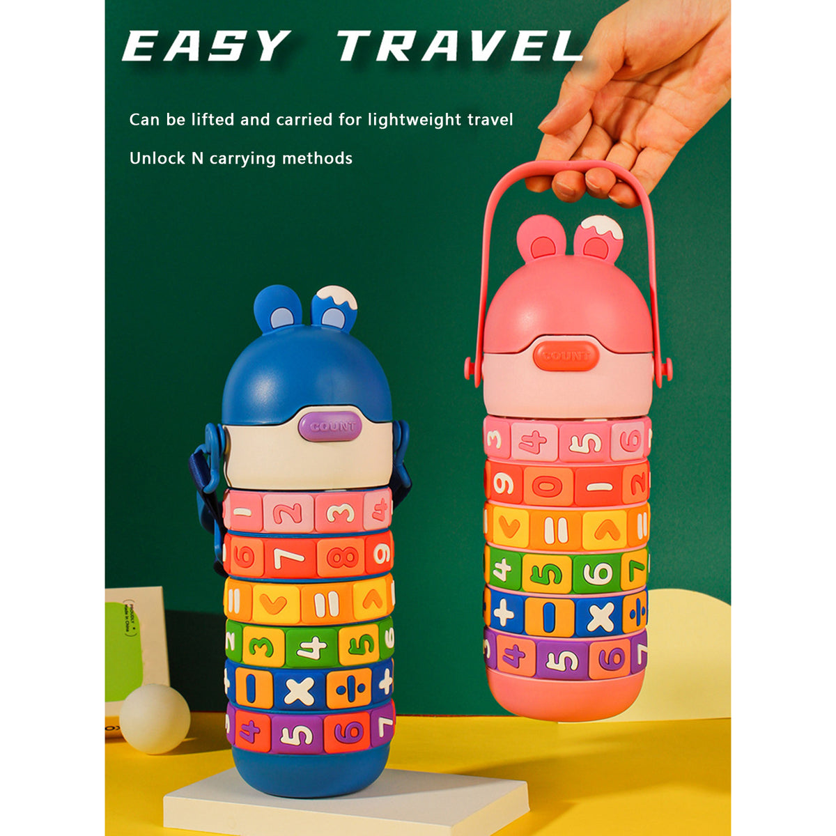 430ml Kids Stainless Steel Insulated Water Bottle with Straw G61708