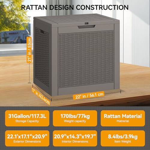 150 Gallon Black Resin Outdoor Storage Box W55123