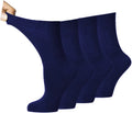 Diabetic Dress Socks Non Constricting Parliament Blue 4 Pairs B735