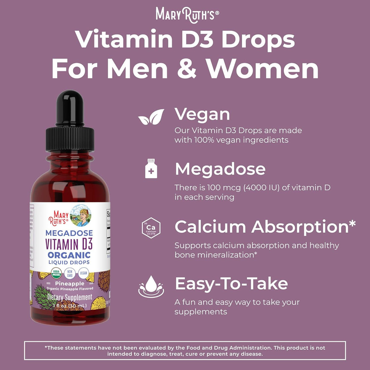 Vitamin D3 Organic Liquid Drops 30 mL B92565