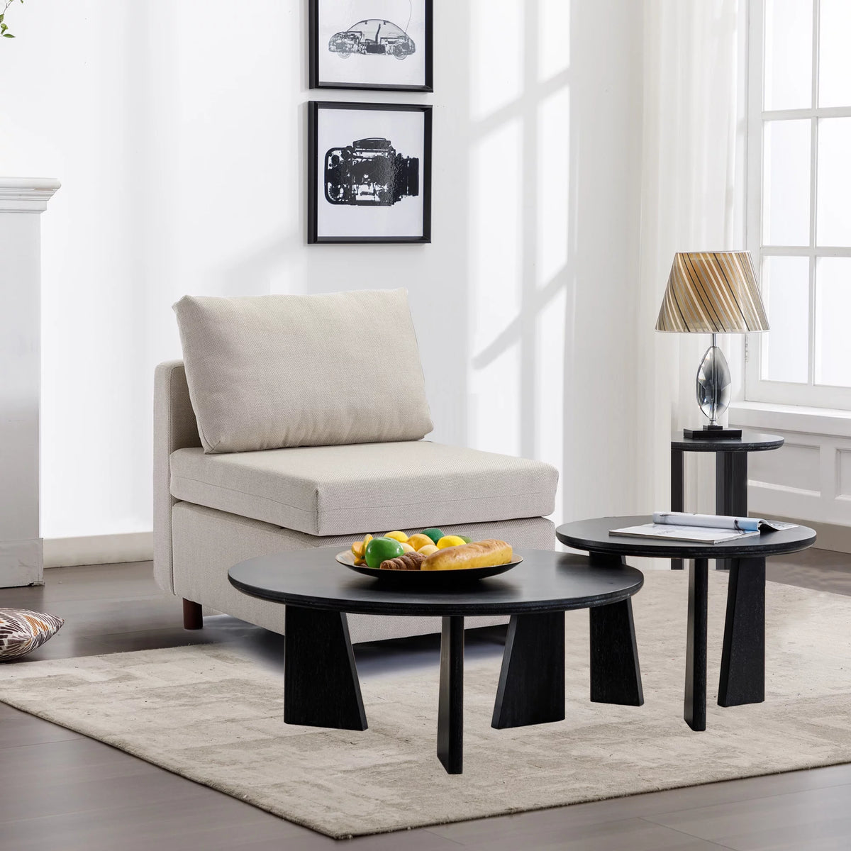 Linen Modular Sofa Armless Chair G69002
