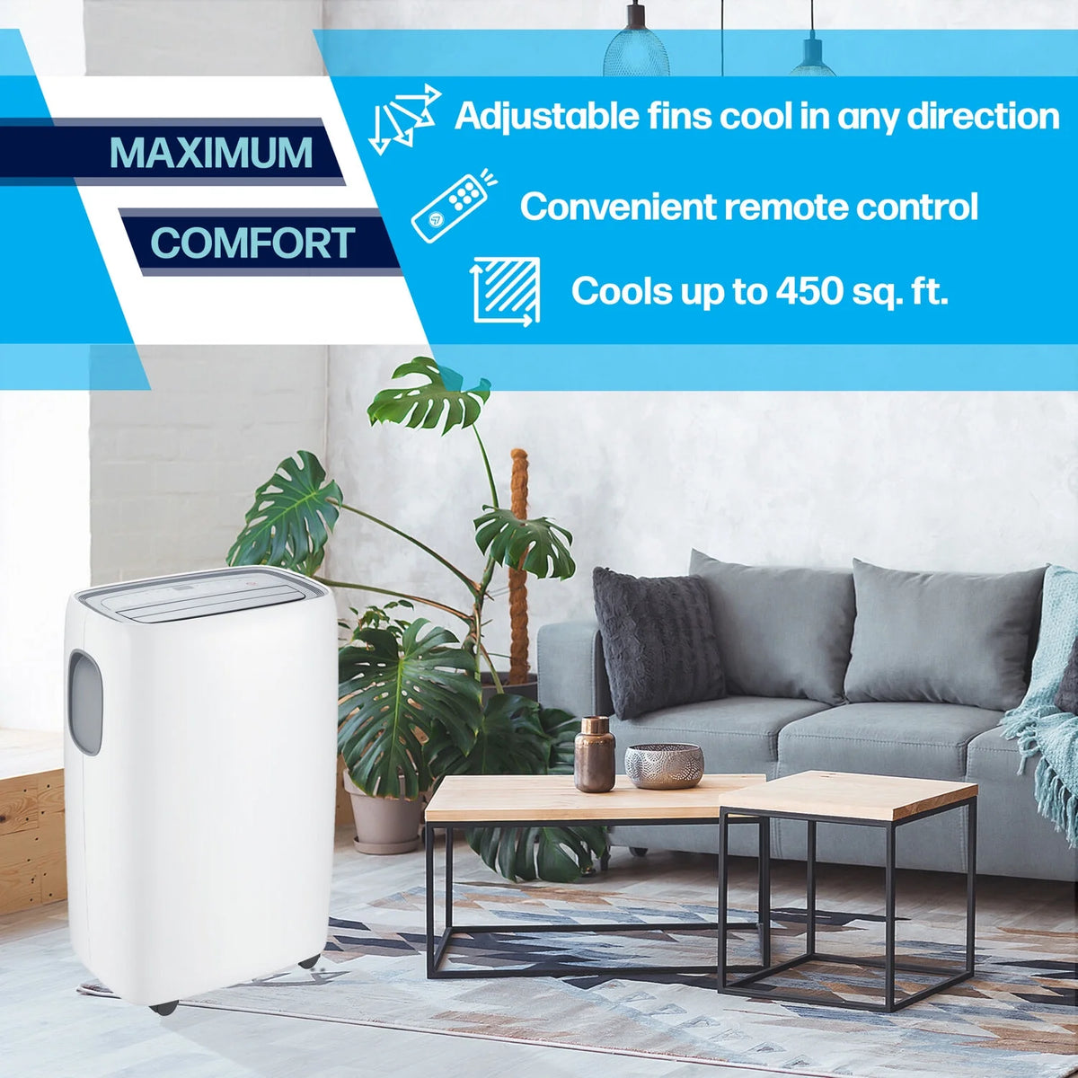 13,000 BTU Portable Air Conditioner with Wheels J449