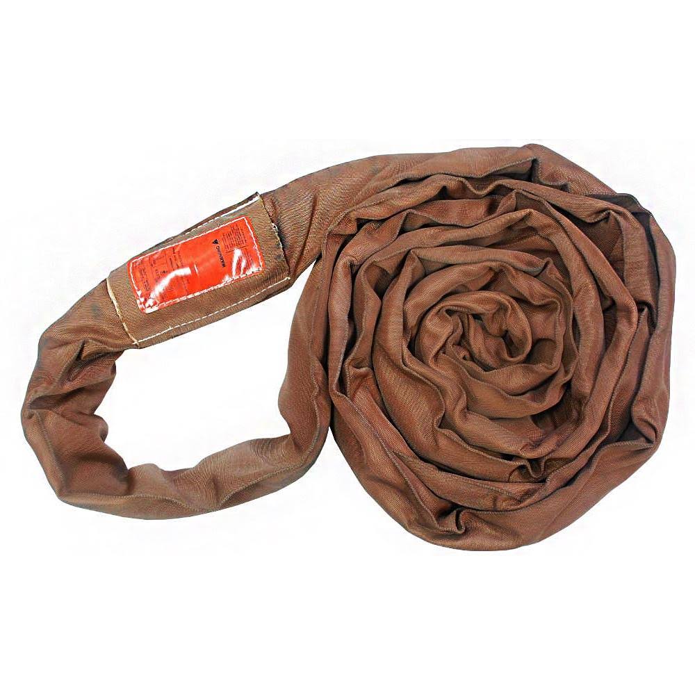 18' Lift Sling Polyester Endless Round Sling Brown 54000 lbs Vertical X7970
