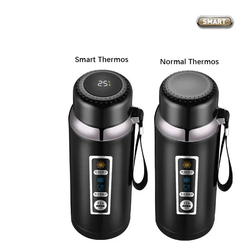 316 Stainless Steel Thermos Bottle Vacuum Flask With Tea Separation Filter LED Temperature Display Leakage-proof Cup 1.0L K195674