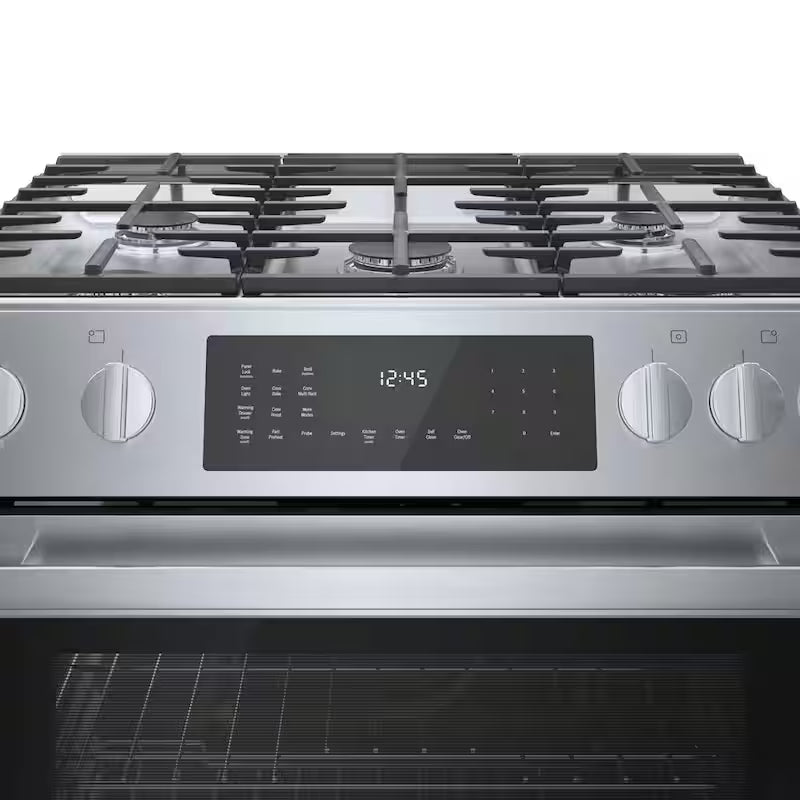 30 in. Slide-In Dual Fuel Range with Gas Stove and Electric Oven in Stainless Steel G8347