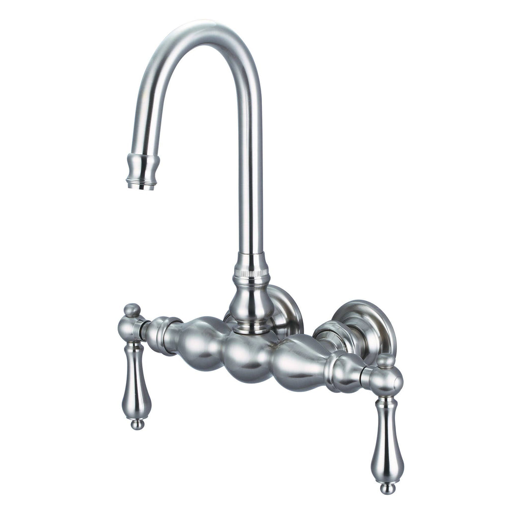 Vintage Classic Wall Mount Tub Faucet with Gooseneck Spout R4799