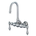 Vintage Classic Wall Mount Tub Faucet with Gooseneck Spout R4799