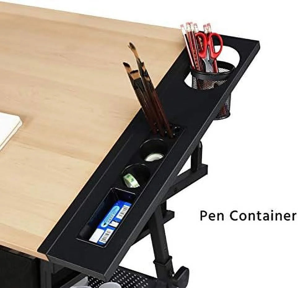 Height Adjustable Drafting Table with Stool M6364