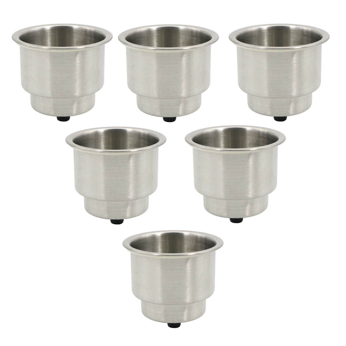 6X Stainless Steel Cup Drink Holders with Drain G8722