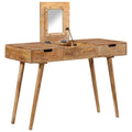 Folding Mirror Makeup Table with 2 Drawer Mango Wood Vanity B650677