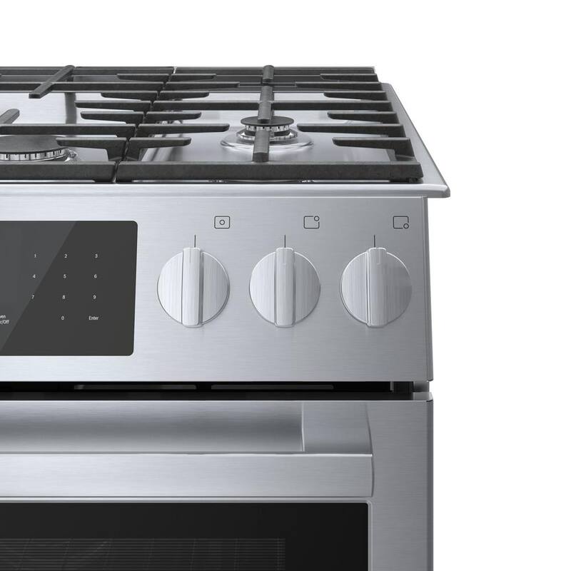 30 in. Slide-In Dual Fuel Range with Gas Stove and Electric Oven in Stainless Steel G8347