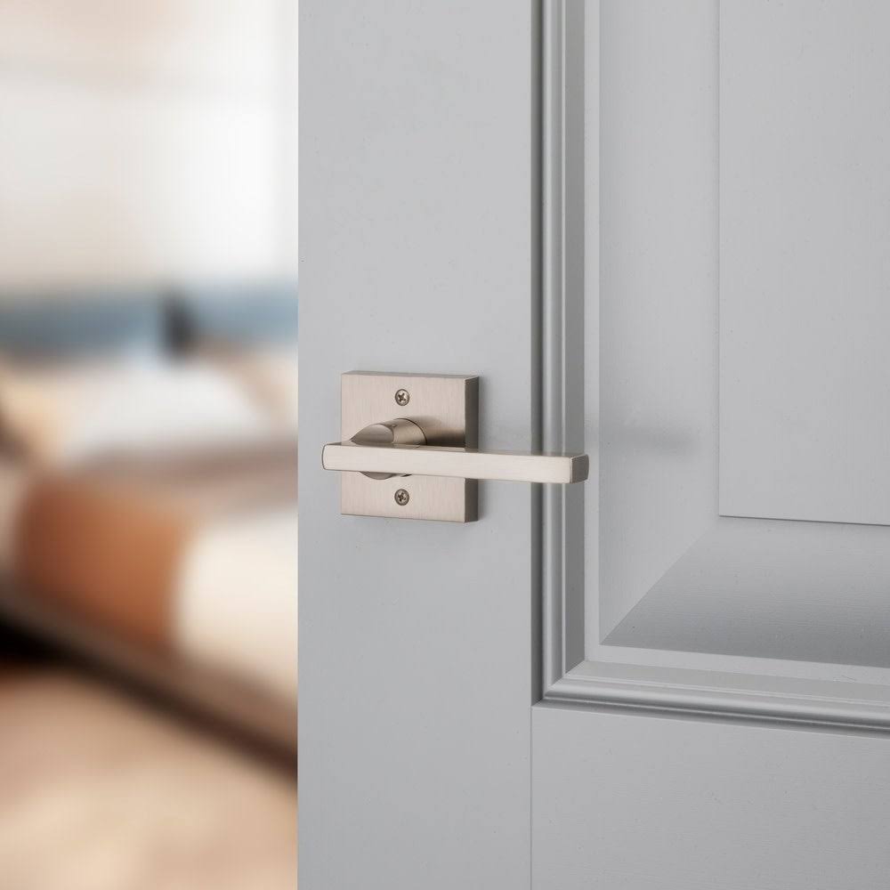 Satin Black Square Privacy Lever Set R226