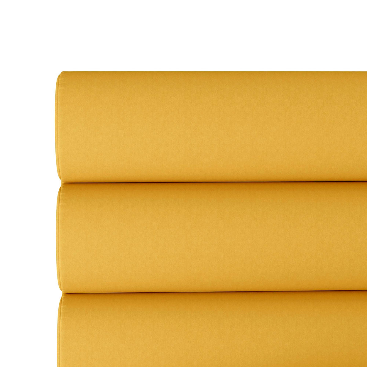 Queen Horizontal Channel Bed Yellow Velvet I973