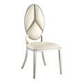 Beige Faux Leather Side Chair Set of 2 Y904562