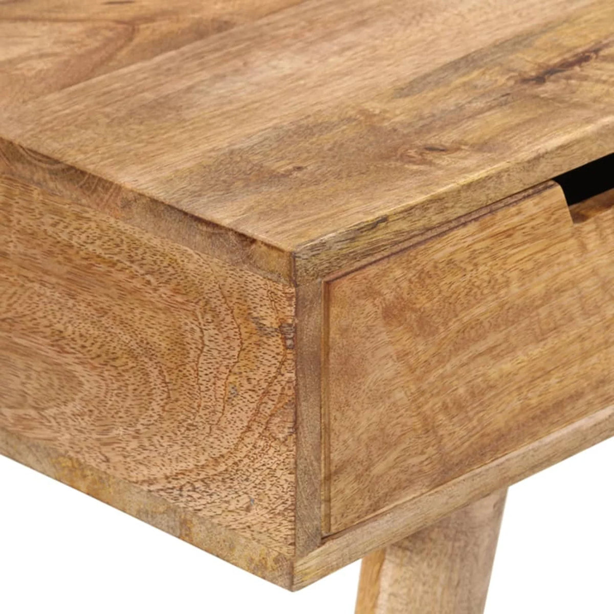 Folding Mirror Makeup Table with 2 Drawer Mango Wood Vanity B650677