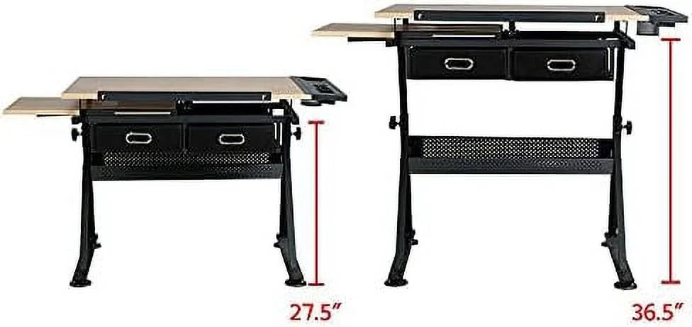 Height Adjustable Drafting Table with Stool M6364