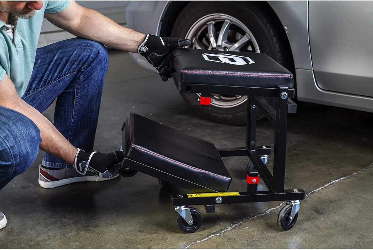 2-in-1 Rolling Creeper Seat with Thick Pad and 3-in. Casters U390