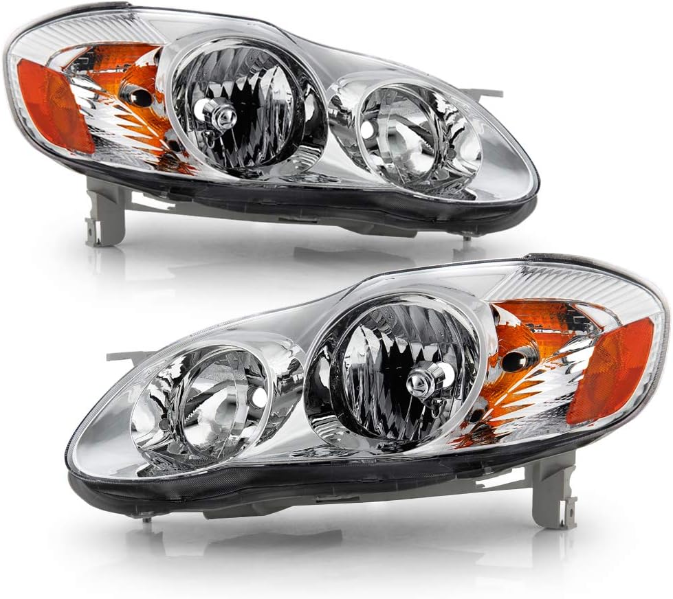 Toyota Corolla Replacement Headlights Amber Signal Lamp Driver + Passenger Side B619