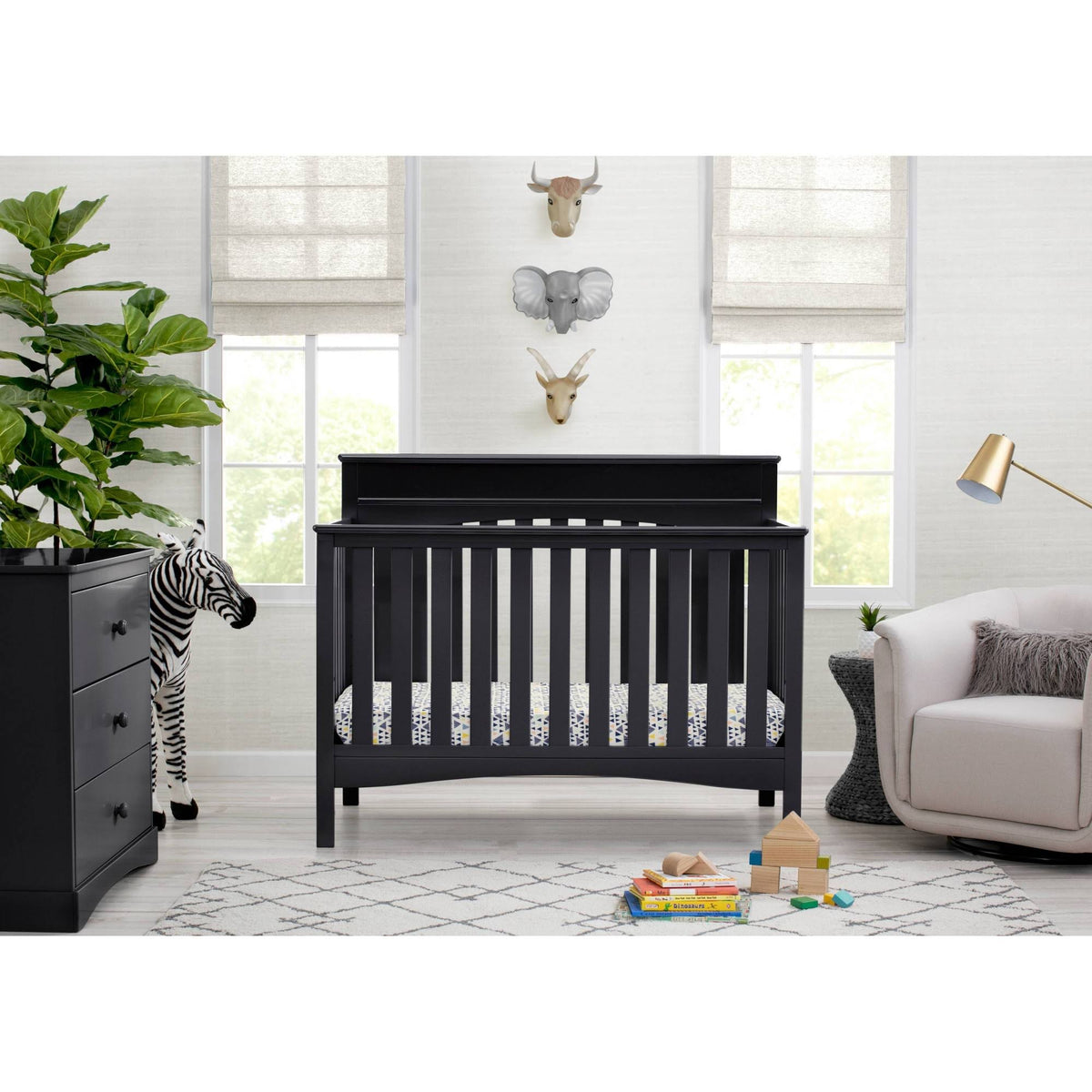 Black 4-in-1 Convertible Crib O26649