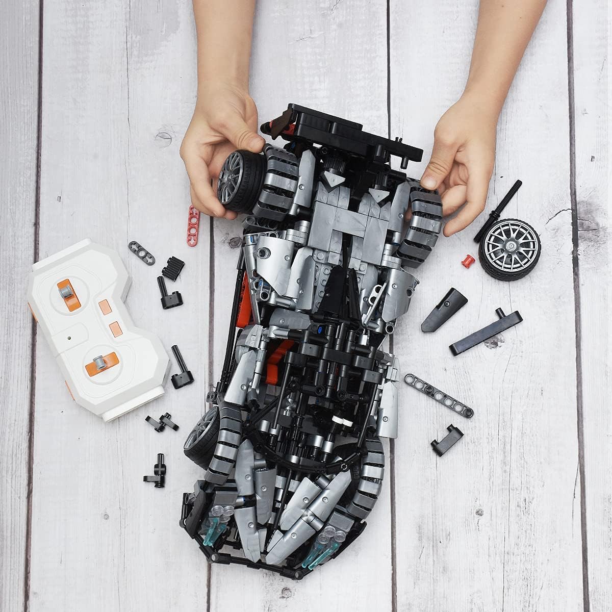 990PCS RC Car Model Kit Building Blocks Toys Remote Control Racing Car W177294
