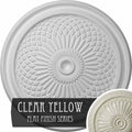 22x22OD x 1 3/4x22P Hand-Painted Clear Yellow Ceiling Medallion K356704