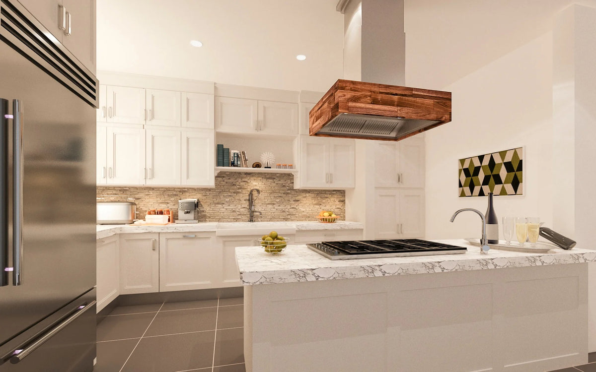 42 in. 1200 CFM Wooden Island Mount Range Hood N8780