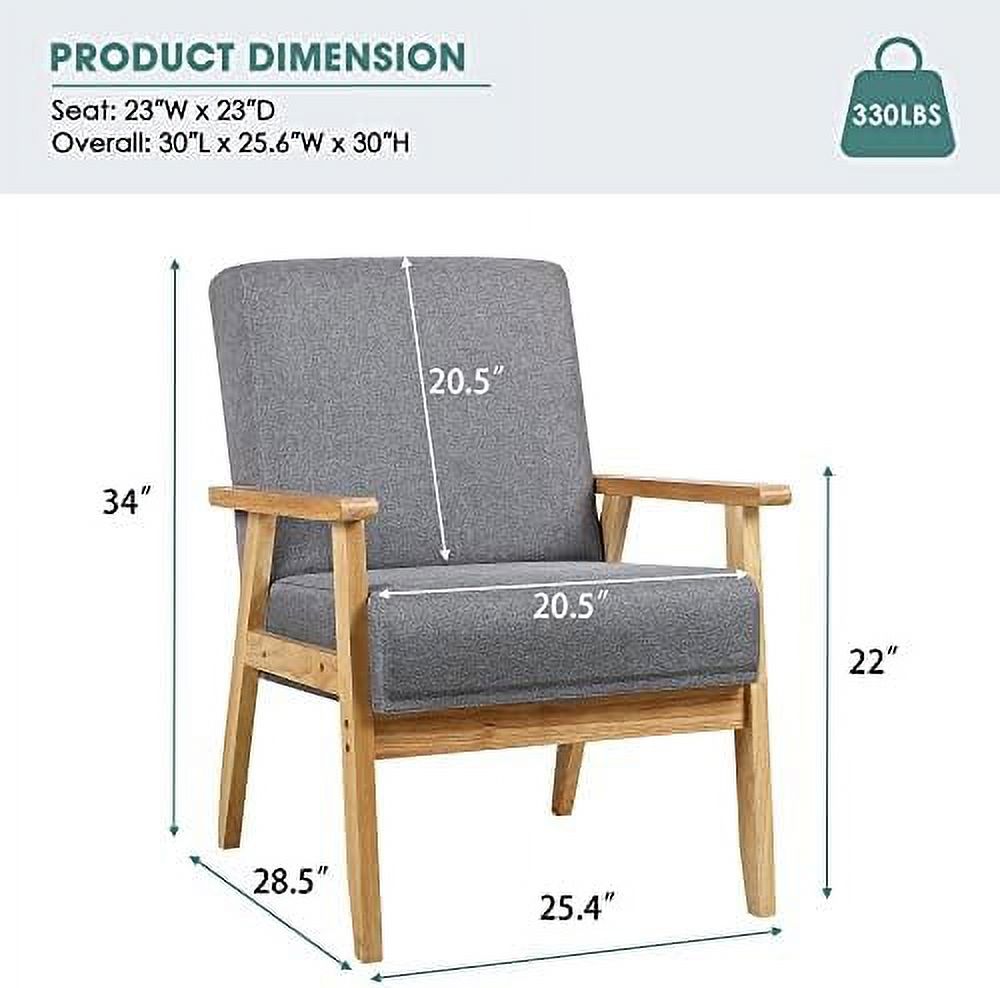 Beige Wooden Accent Chairs Set of 2 R732