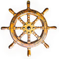 Iron Ship Steering Wheel Wall Decoration Y619815