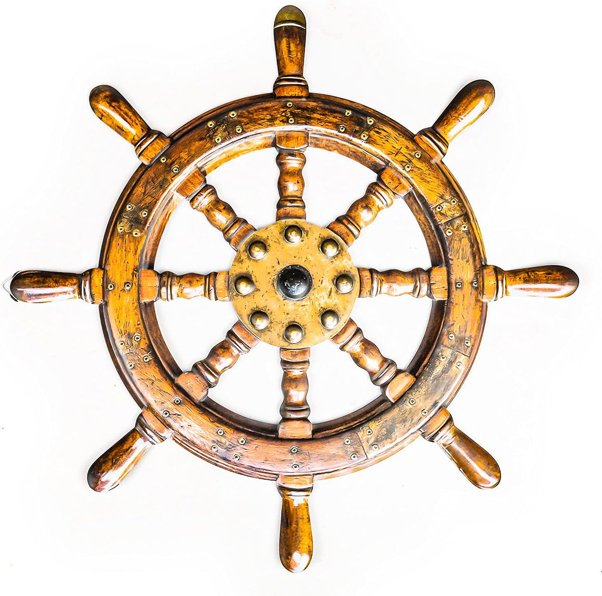 Iron Ship Steering Wheel Wall Decoration Y619815