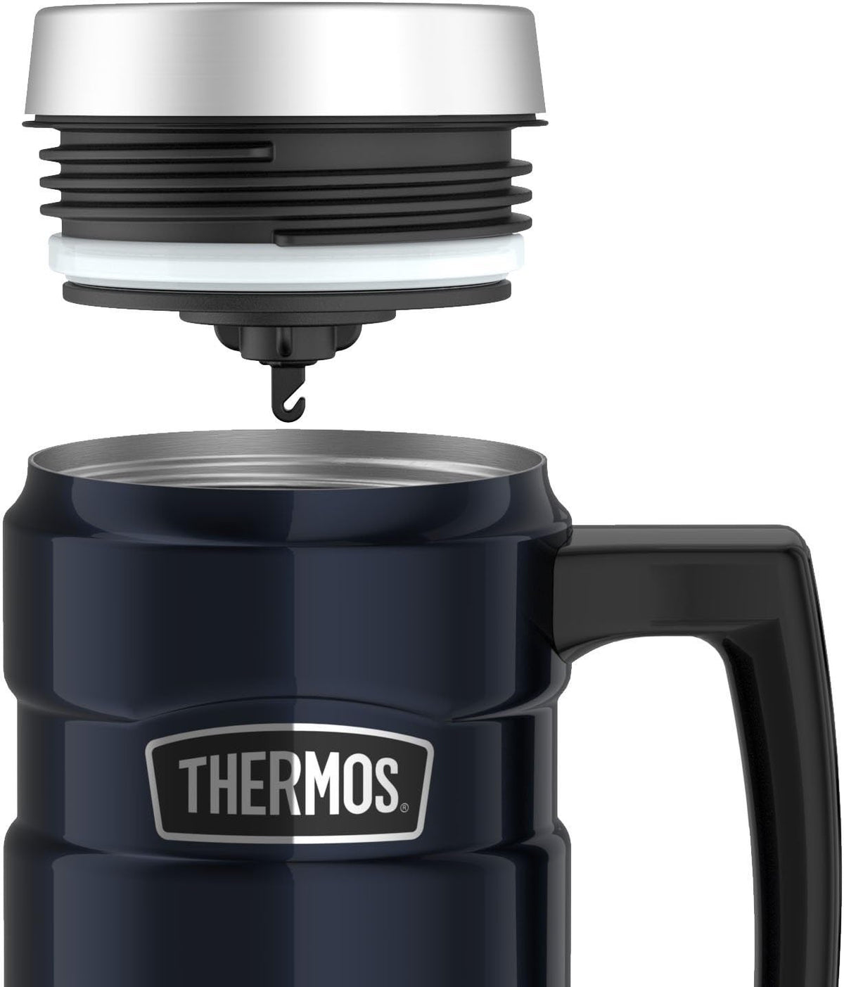 16 Ounce Blue Stainless Steel Travel Mug F6251