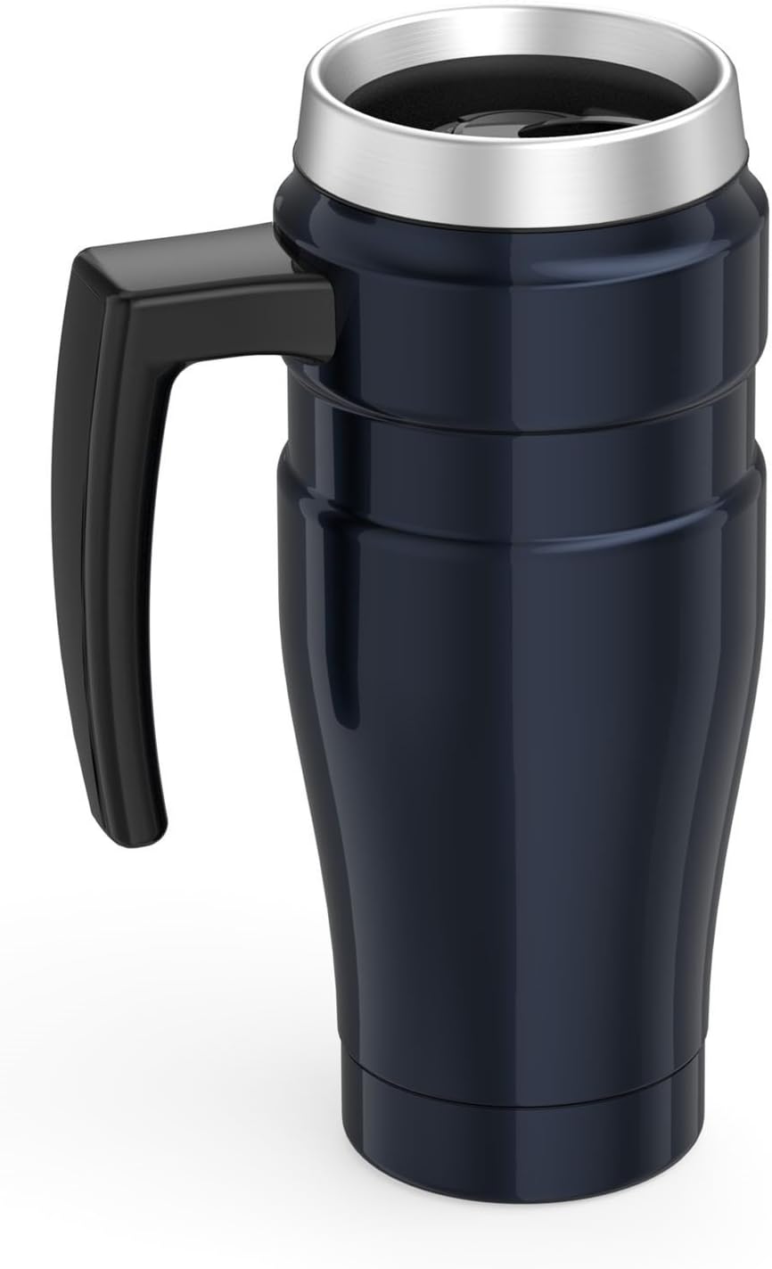 16 Ounce Blue Stainless Steel Travel Mug F6251