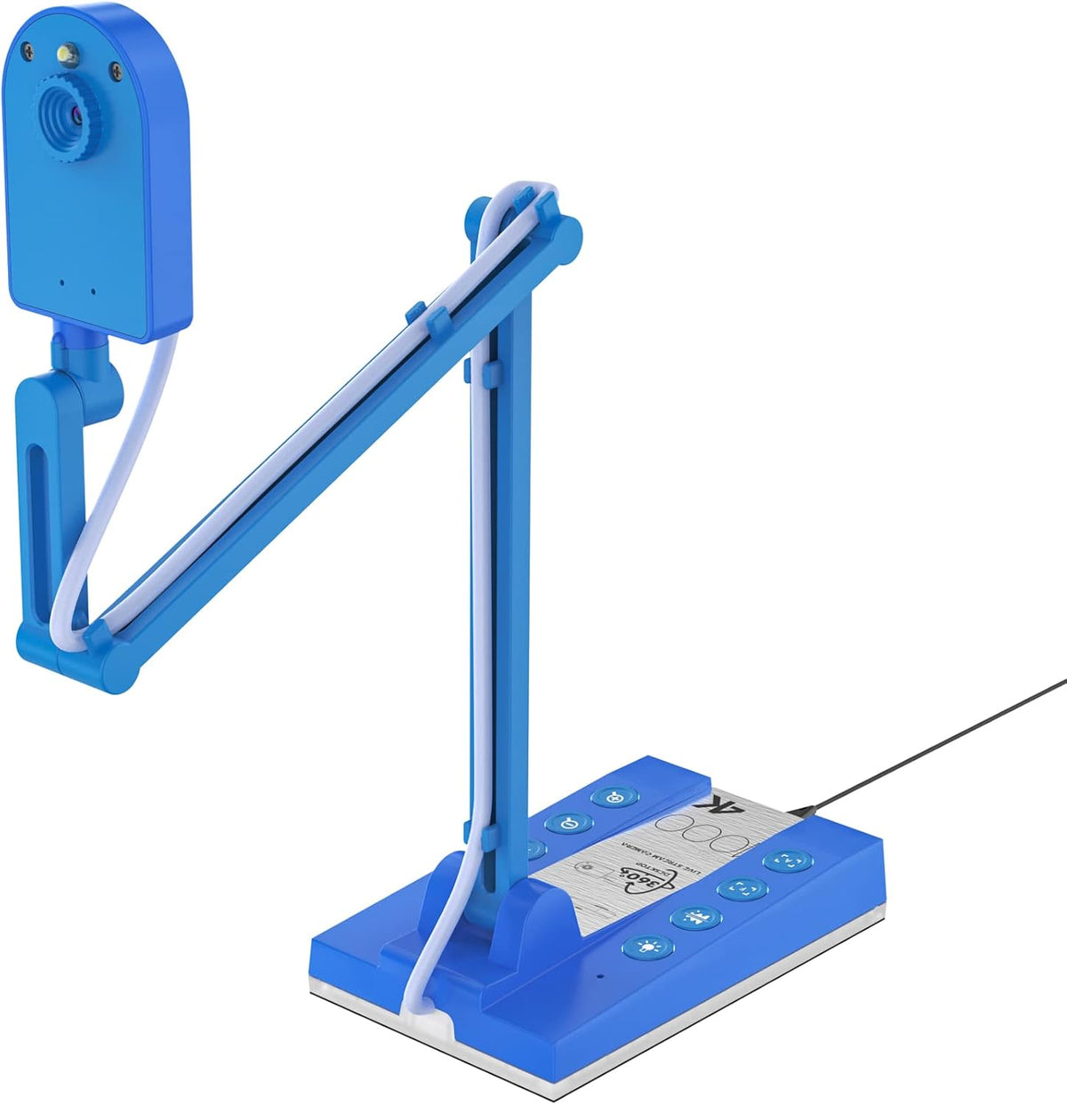USB Document Camera 10MP with Multi Angle Rotation Adjustment LED Light Q22137