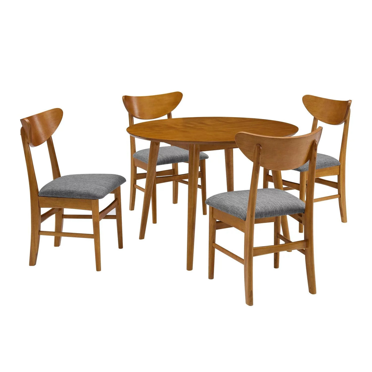 5 Pc Round Dining Set with 4 Wood Back Chairs H118