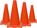 18" Orange PVC Safety Cones (4 Cones) Pack of 2 O714