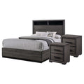 Gray Wood 3-Piece Bedroom Set Cal King W365898
