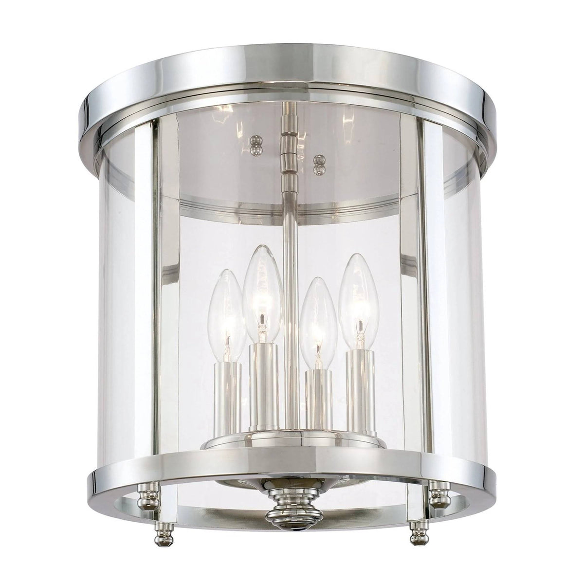 Polished Nickel Flush Mount Light J4556