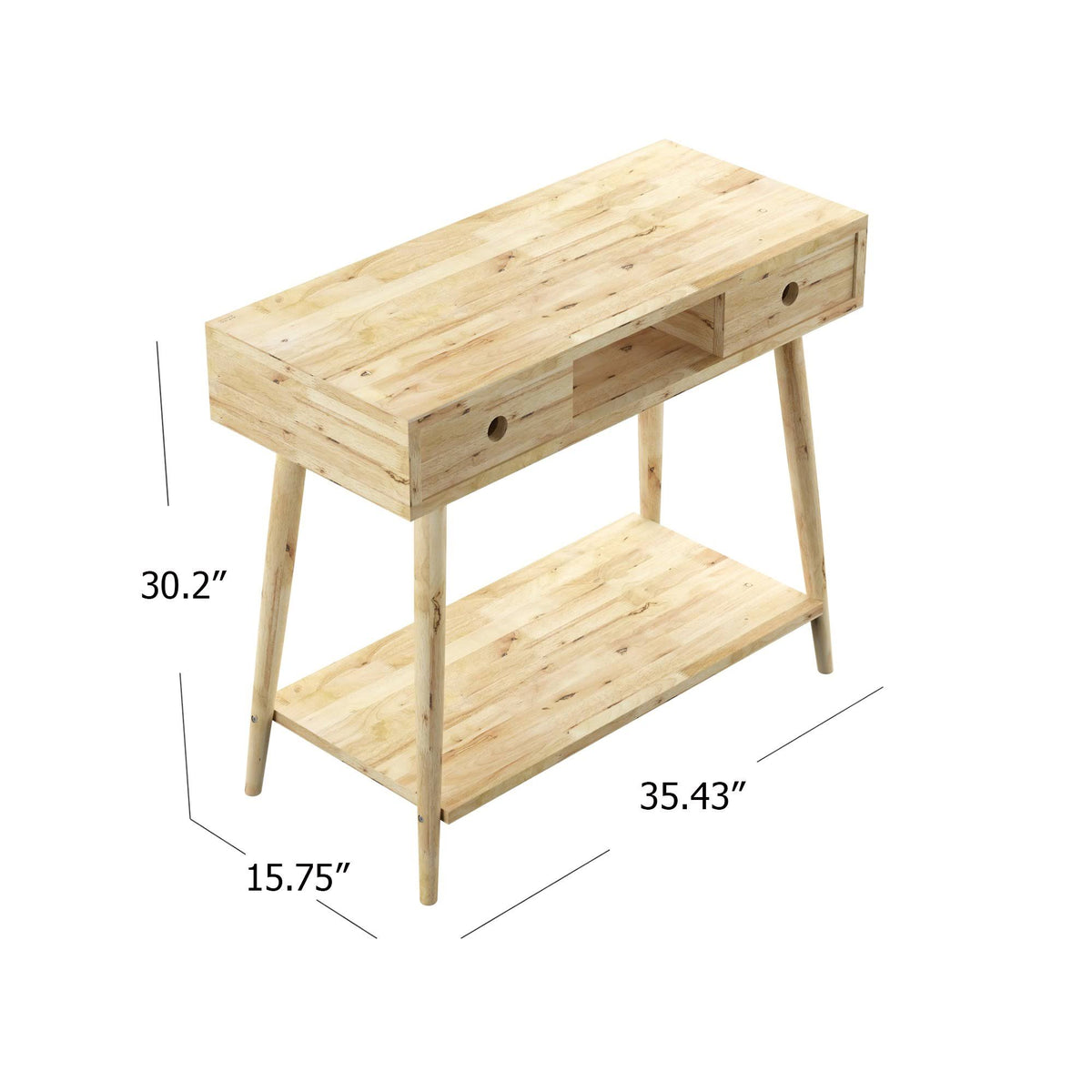 Mid-Century Modern Console Table Natural Finish Y18420