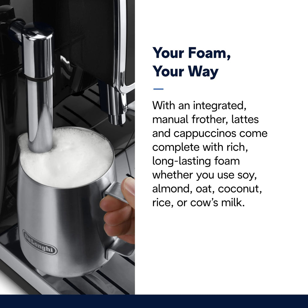 Black Automatic Bean-to-Cup Espresso Machine with Steel Burr Grinder Q28478