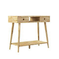 Mid-Century Modern Console Table Natural Finish Y18420