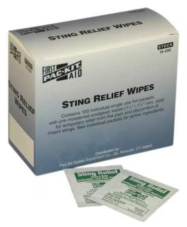 Sting Relief Wipes C675910