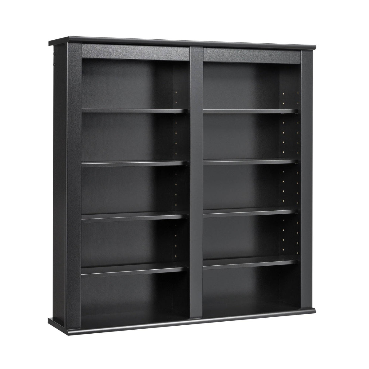 Black Double Floating Media Wall Storage Shelf M1803