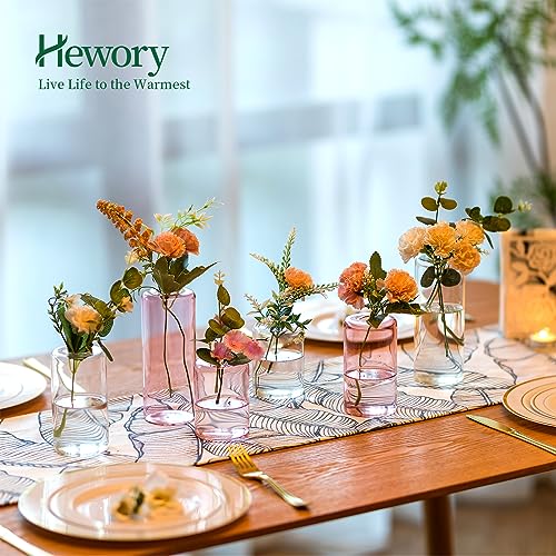 12pcs Pink Glass Bud Vases V302