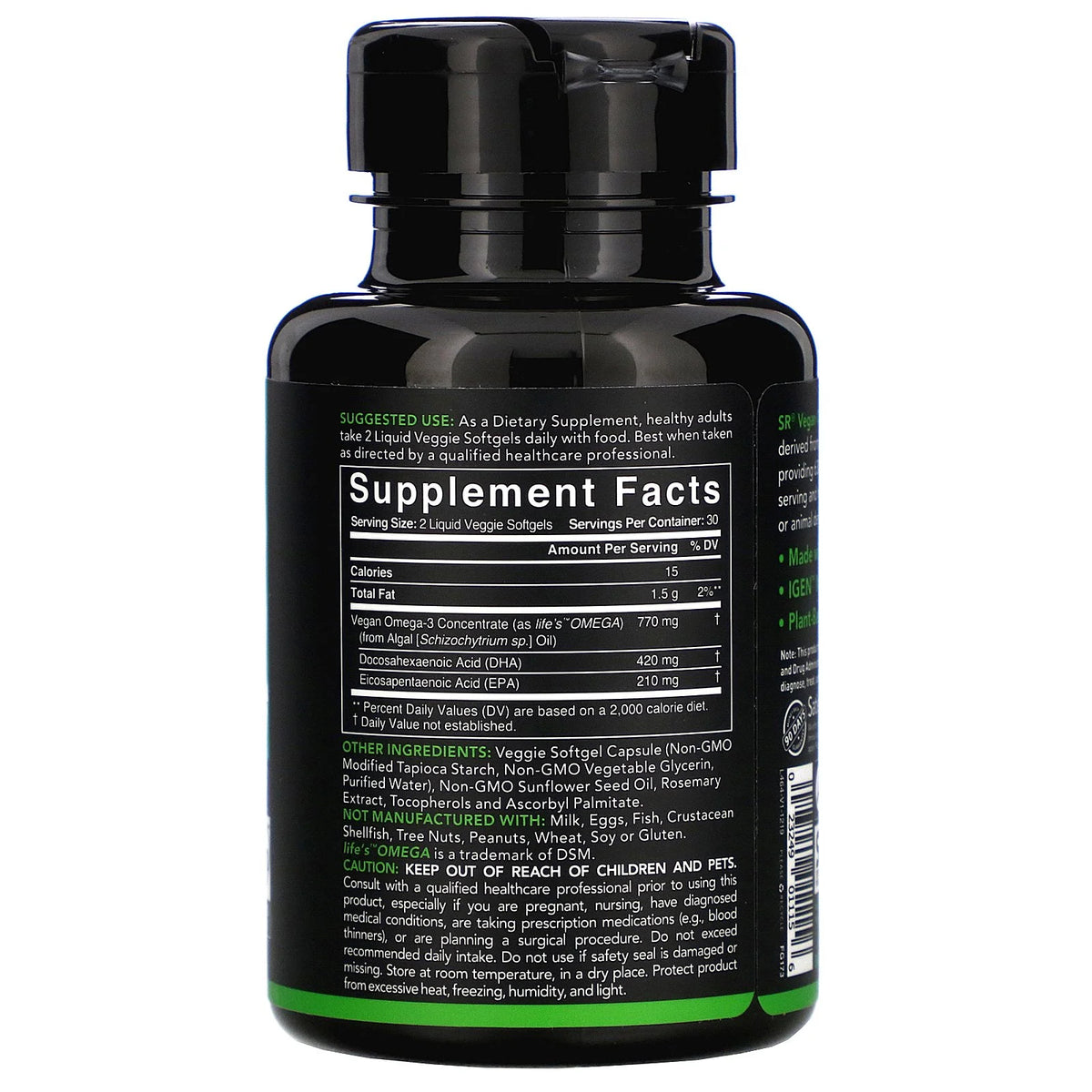 Vegan Omega-3, 60 Veggie Softgels C22327