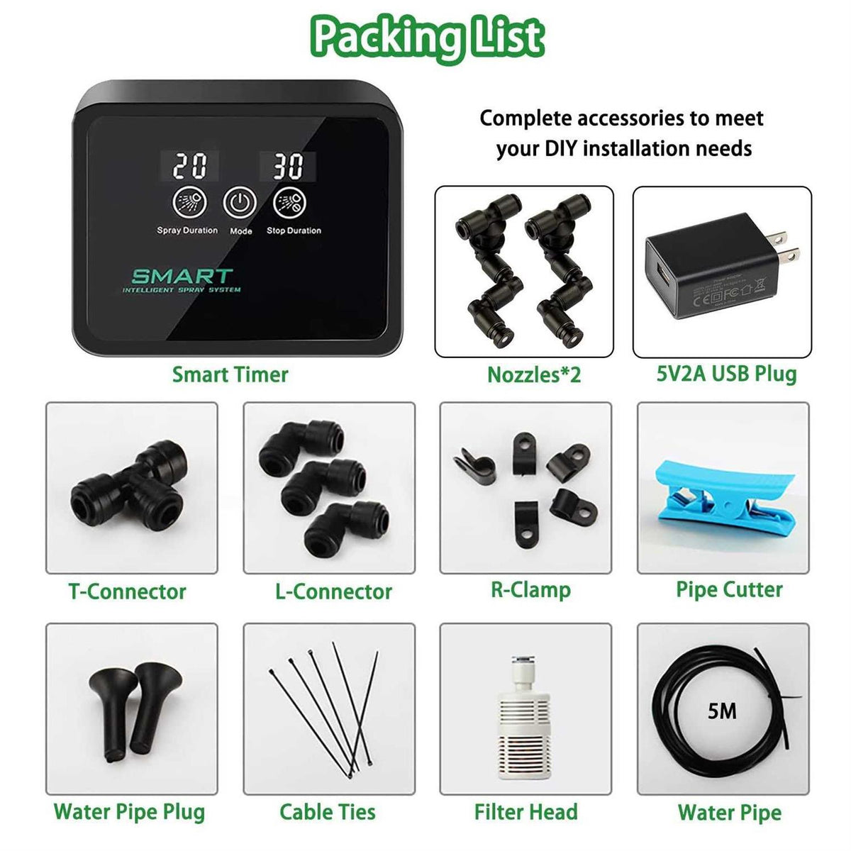 Reptile Humidifiers Smart Misting System with Timer K3949