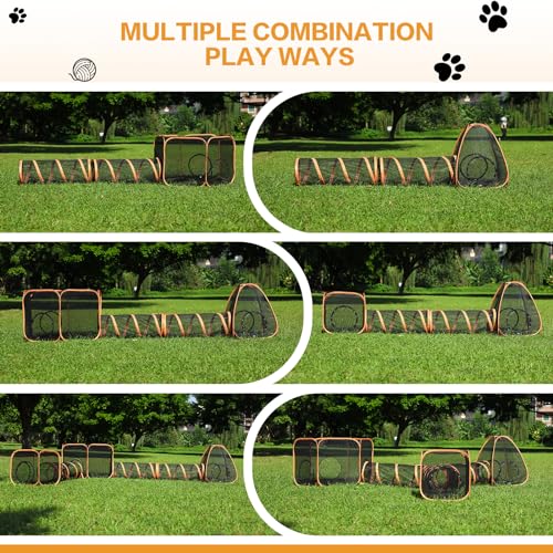 5 in 1 Outdoor Cat Tents with Tunnels Y45910