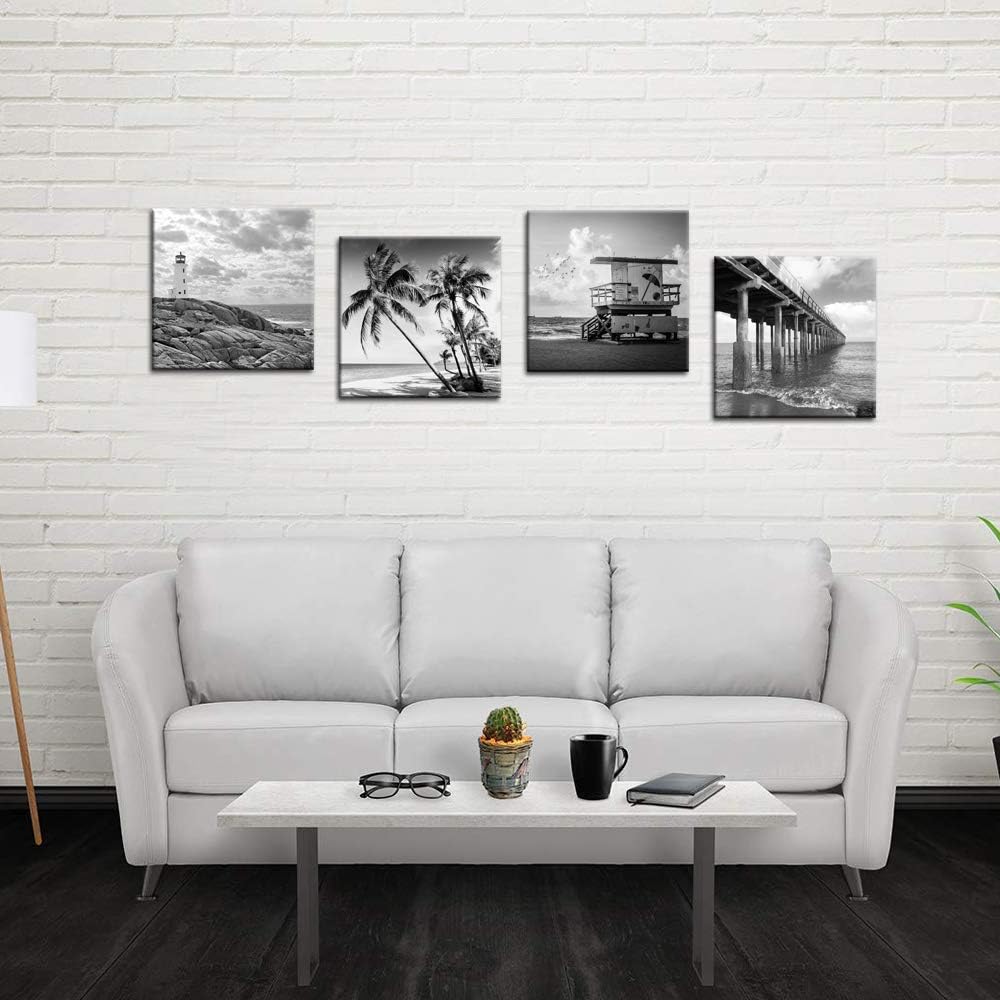 4 Piece Beach Canvas Print Wall Art E3363