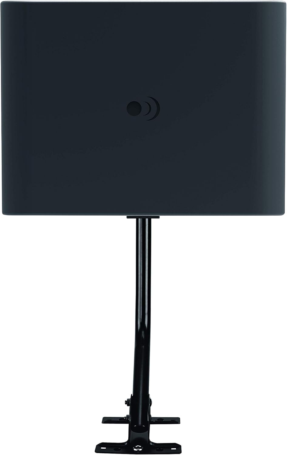 Amplified TV Antenna, 50+ Mile Range, UHF/VHF, Multi-Directional, Black/White/Paintable C2034